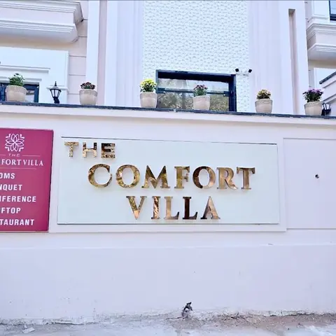 Entrance sign of The Comfort Villa