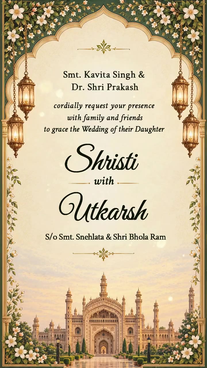 Invitation from Smt. Kavita Singh and Dr. Shri Prakash.